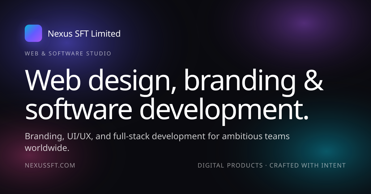 Nexus SFT — Web Design, Branding & Software Development Agency